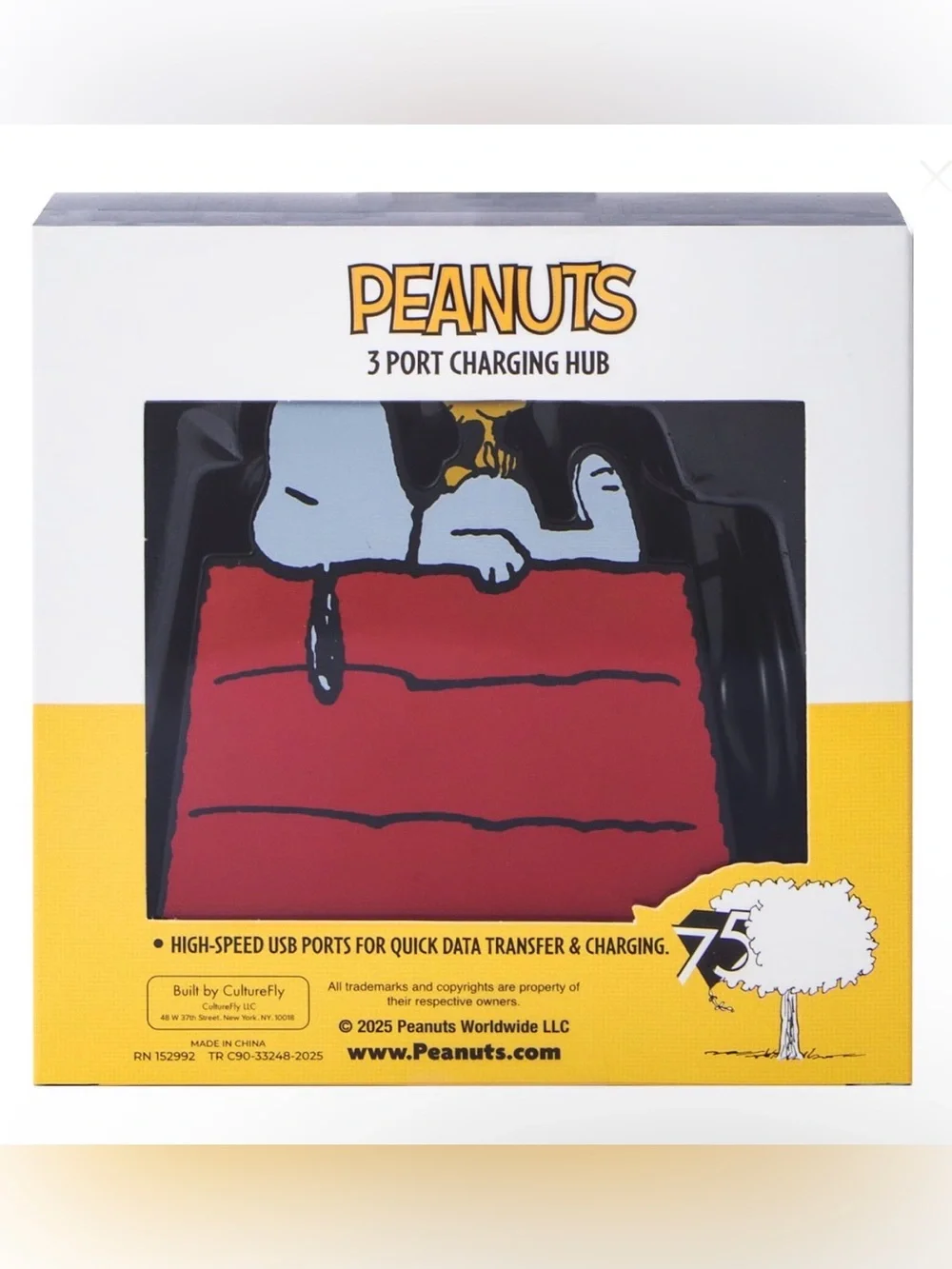 Peanuts® 3 Port Charging Hub - NIB